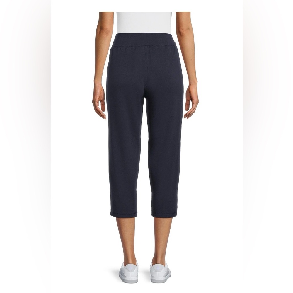 *2 Pack* Athletic Works Navy Stretch Pull-On Mid-Rise Active Capri Knit Pants - Picture 6 of 10